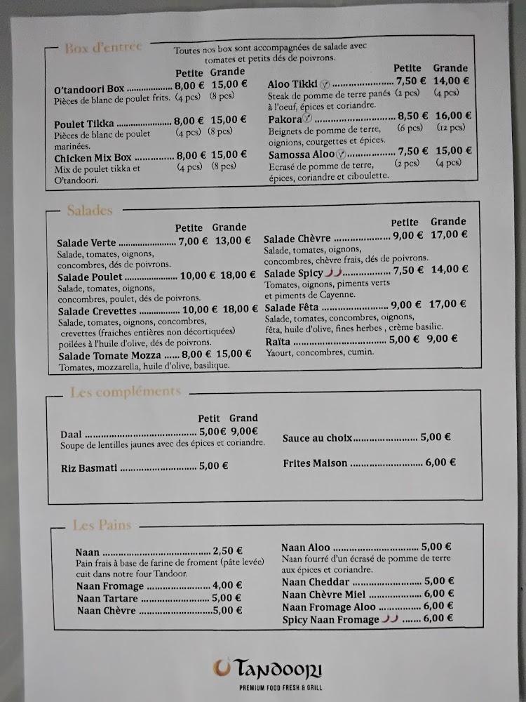 O’TANDOORI - Menu Image 2