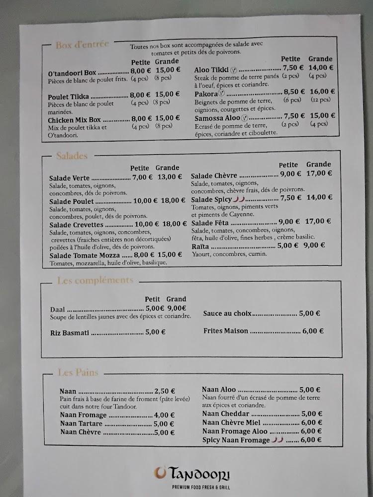 O’TANDOORI - Menu Image 3